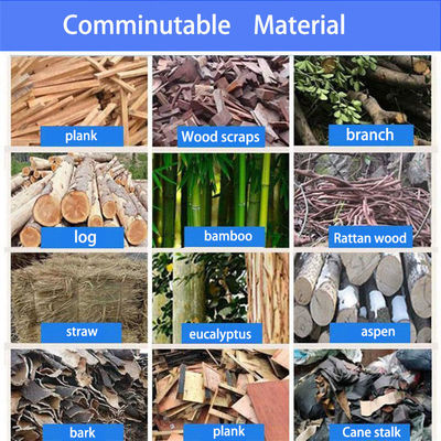 Máquina de trituración de madera multifunción con molino de martillo de gran capacidad y rodamiento importado