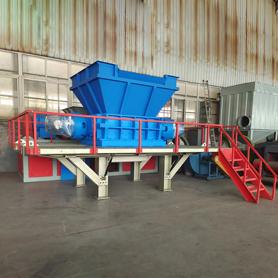 Máquina de trituración de hierro y chatarra de acero de 110kW para trituración de dos ejes