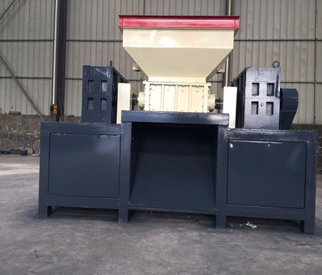 Trituradora de bolsas tejidas de plástico de doble eje de acero carbono para redes de pesca y tubos de película de desechos