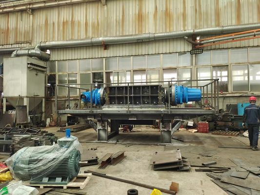 Trituradora de bolsas tejidas de plástico de doble eje de acero carbono para redes de pesca y tubos de película de desechos