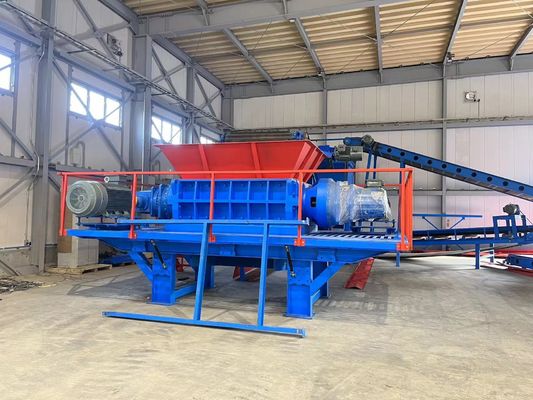 Material de acero al carbono triturador de doble eje para desechos de electrodomésticos 8000 KG peso