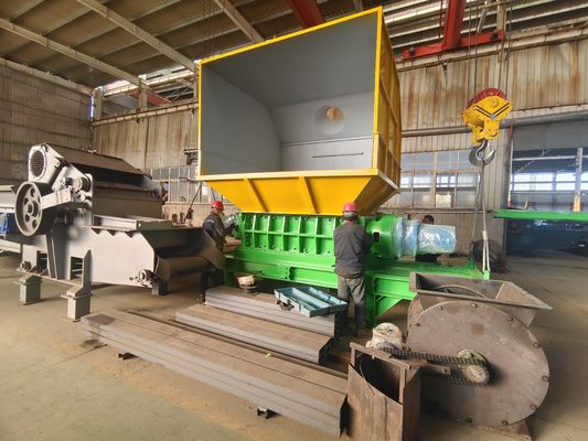 Línea de producción de trituradoras grandes multifuncionales para triturar y reciclar chatarra de acero
