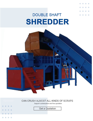 8000KG Heavy Double Shaft Industrial Scrap Metal Shredder para el trituración y trituración