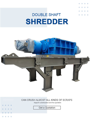 8000KG Heavy Double Shaft Industrial Scrap Metal Shredder para el trituración y trituración