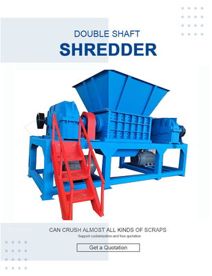 8000KG Heavy Double Shaft Industrial Scrap Metal Shredder para el trituración y trituración