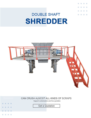 8000KG Heavy Double Shaft Industrial Scrap Metal Shredder para el trituración y trituración